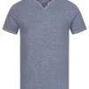 Jack & Jones Jack And Jones Herren NOOS T-Shirt Mit Knopfleiste Flint Stone Blau