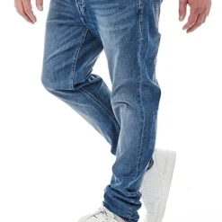 Jack & Jones Jack And Jones Herren NOOS Jeans Hose Mit 5-Pockets Washed Look Blau Denim