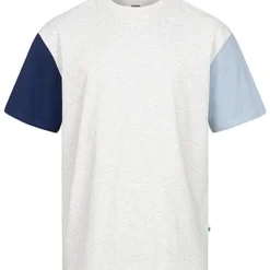 Urban Classics Herren T-Shirt Colorblock Oversized Hell Grau Blau