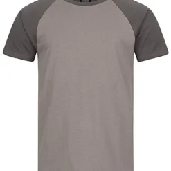 Urban Classics Herren T-Shirt Mit Rundhals Colorblock Asphalt Darkshadow Grau