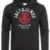 Jack & Jones Jack And Jones Herren NOOS Hoodie Mit Logo Print Schwarz Weiss Rot -Deutschland Jack & Jones Verkaufs-Shop 23030311