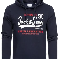 Jack & Jones Jack And Jones Herren NOOS Hoodie Mit Logo Print Navy Blazer Blau