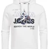 Jack & Jones Jack And Jones Herren Hoodie Kapuzenpullover Mit Logo Print Weiss -Deutschland Jack & Jones Verkaufs-Shop 23030317