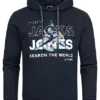 Jack & Jones Jack And Jones Herren Hoodie Kapuzenpullover Mit Logo Print Navy Blazer Blau -Deutschland Jack & Jones Verkaufs-Shop 23030320
