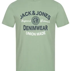 Jack & Jones Jack And Jones Herren T-Shirt Mit Logo Print Granite Grün