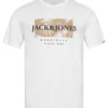 Jack & Jones Jack And Jones Herren T-Shirt Mit Logo Print Und Rundhals Bright Weiss