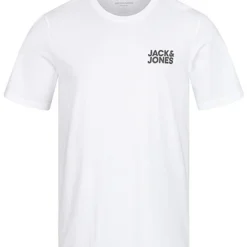 Jack & Jones Jack And Jones Herren NOOS T-Shirt Mit Rundhals Und Logo Print Weiss Schwarz
