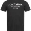 Tom Tailor Herren T-Shirt Mit Rundhals Und Logo Print Schwarz Weiss -Deutschland Jack & Jones Verkaufs-Shop 23030376