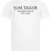 Tom Tailor Herren T-Shirt Mit Rundhals Und Logo Print Weiss Schwarz -Deutschland Jack & Jones Verkaufs-Shop 23030377