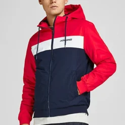 Jack & Jones Jack And Jones Herren NOOS Bomber Jacke Kapuze 2-Pockets True Rot Navy Blau Weiss 9 Jack & Jones Jack And Jones Herren NOOS Bomber Jacke Kapuze 2-Pockets True Rot Navy Blau Weiss -Deutschland Jack & Jones Verkaufs-Shop 23030379 3