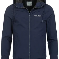 Jack & Jones Jack And Jones Herren NOOS Bomber Jacke Kapuze 2-Pockets Solid Navy Blazer Blau