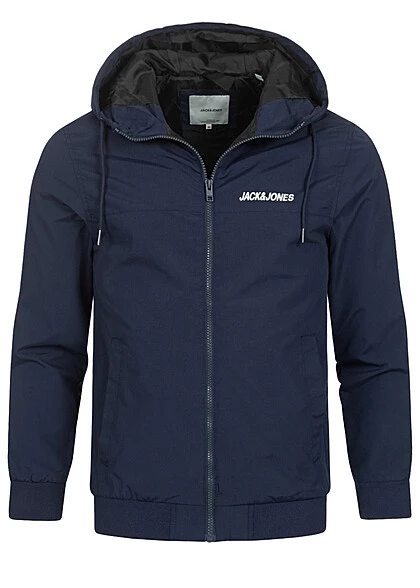 Jack & Jones Jack And Jones Herren NOOS Bomber Jacke Kapuze 2-Pockets Solid Navy Blazer Blau 3 Jack & Jones Jack And Jones Herren NOOS Bomber Jacke Kapuze 2-Pockets Solid Navy Blazer Blau