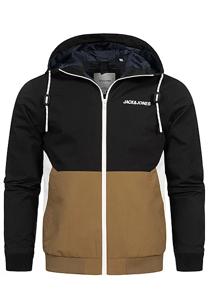 Jack & Jones Jack And Jones Herren NOOS Bomber Jacke Kapuze 2-Pockets Schwarz Otter Beige Weiss 3 Jack & Jones Jack And Jones Herren NOOS Bomber Jacke Kapuze 2-Pockets Schwarz Otter Beige Weiss