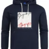 Jack & Jones Jack And Jones Herren Hoodie Mit Kängurutasche Und Logo Print Navy Blazer Blau -Deutschland Jack & Jones Verkaufs-Shop 23030393