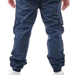 Urban Classics Herren Twill Cargo Jogginghose Midnight Navy Blau -Deutschland Jack & Jones Verkaufs-Shop 23040023 2