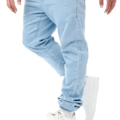 Urban Classics Herren Denim Jogginghose Light Washed-Look Hell Blau