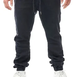Urban Classics Herren Denim Jogginghose Washed-Look Schwarz -Deutschland Jack & Jones Verkaufs-Shop 23040026 1