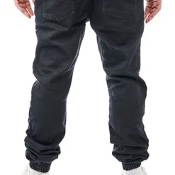Urban Classics Herren Denim Jogginghose Washed-Look Schwarz -Deutschland Jack & Jones Verkaufs-Shop 23040026 2