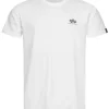 Alpha Industries Herren T-Shirt Mit Logo Backprint Weiss Schwarz -Deutschland Jack & Jones Verkaufs-Shop 23060035