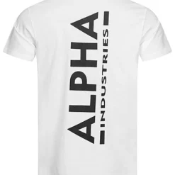 Alpha Industries Herren T-Shirt Mit Logo Backprint Weiss Schwarz -Deutschland Jack & Jones Verkaufs-Shop 23060035 2