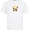 Seventyseven Lifestyle Herren T-Shirt Butterfly Back Print Und Rundhals Weiss